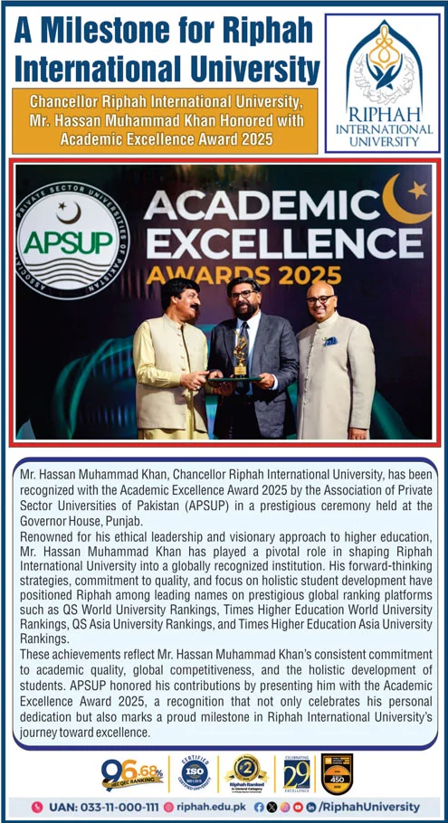 Admission Open in Riphah International University
